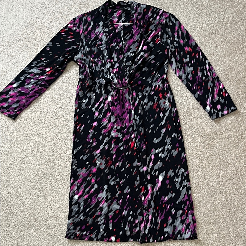 New York & Company Multicolor Patterned Dress M